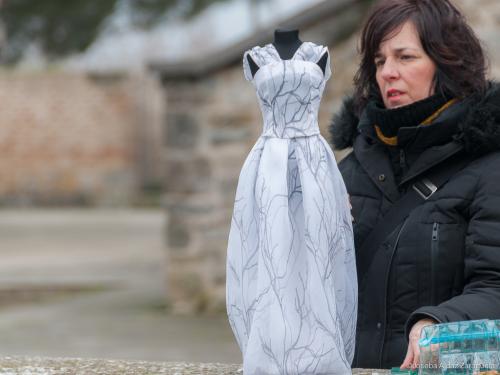 Making off, vestido novia Dama de Orleans en miniatura