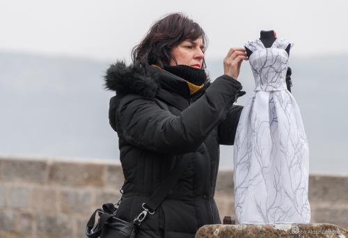 Making off, vestido novia Dama de Orleans en miniatura