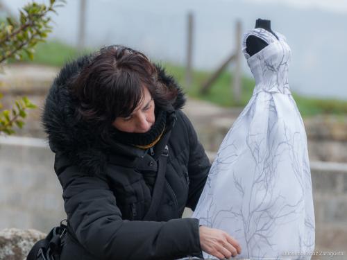 Making off, vestido novia Dama de Orleans en miniatura