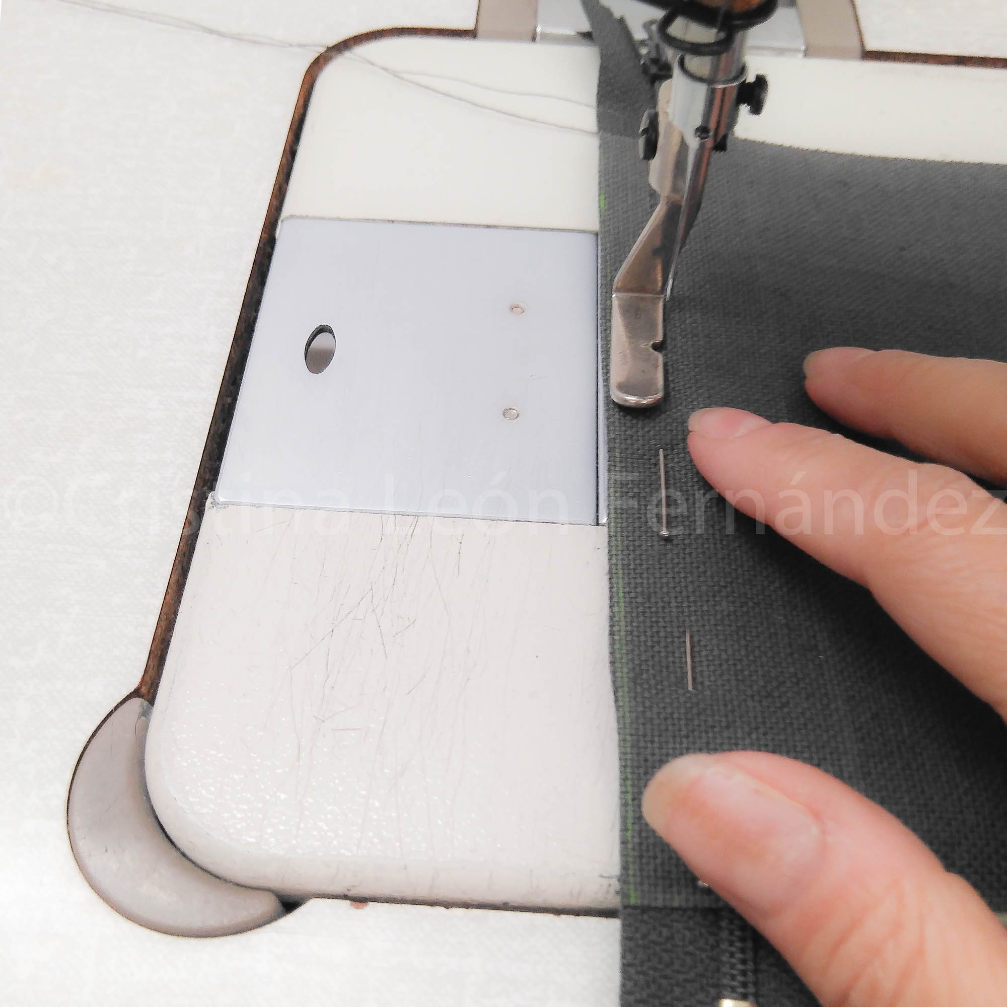 Tutorial cartera, Costura cremallera