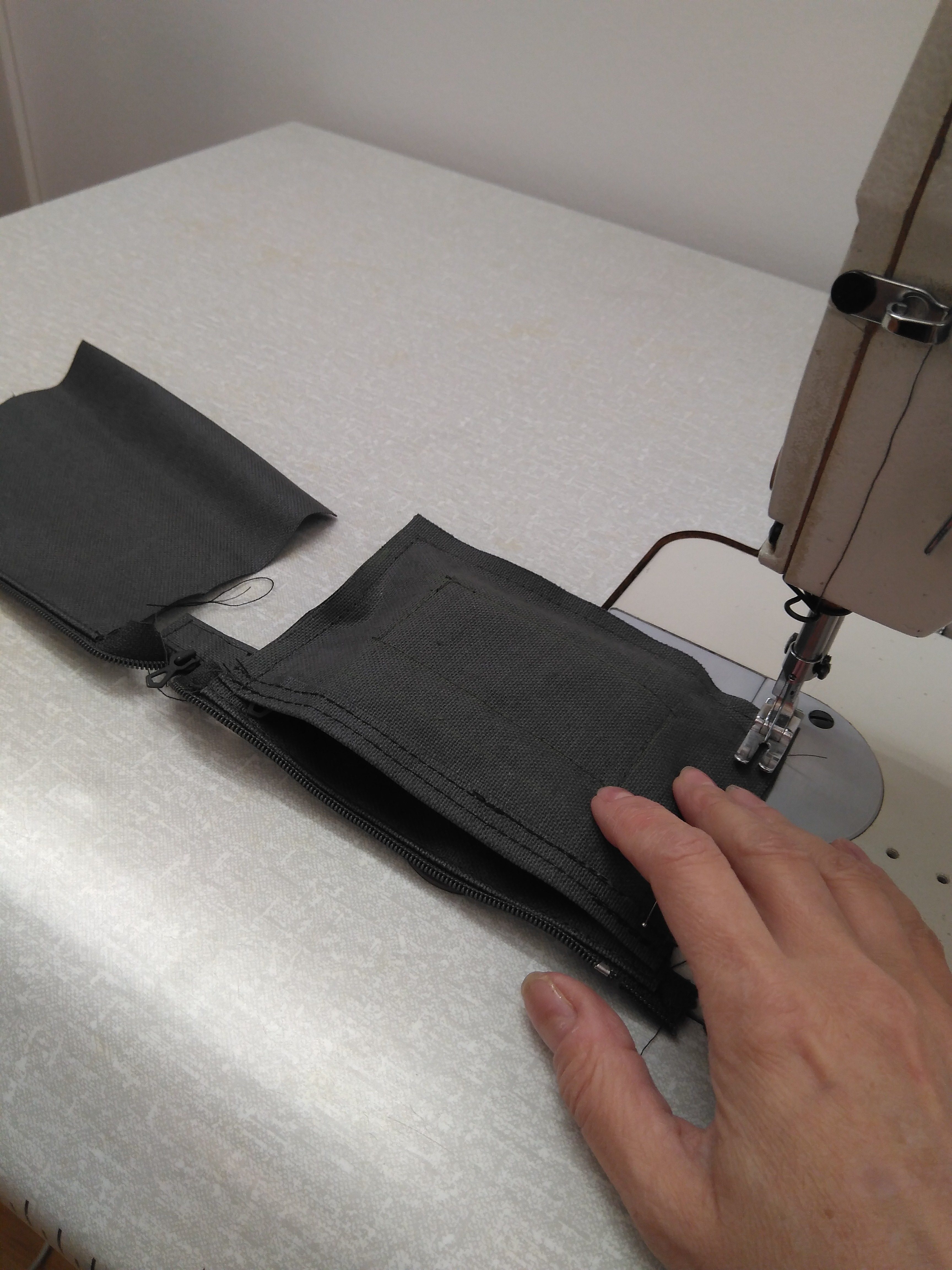 Tutorial cartera, coser un lado