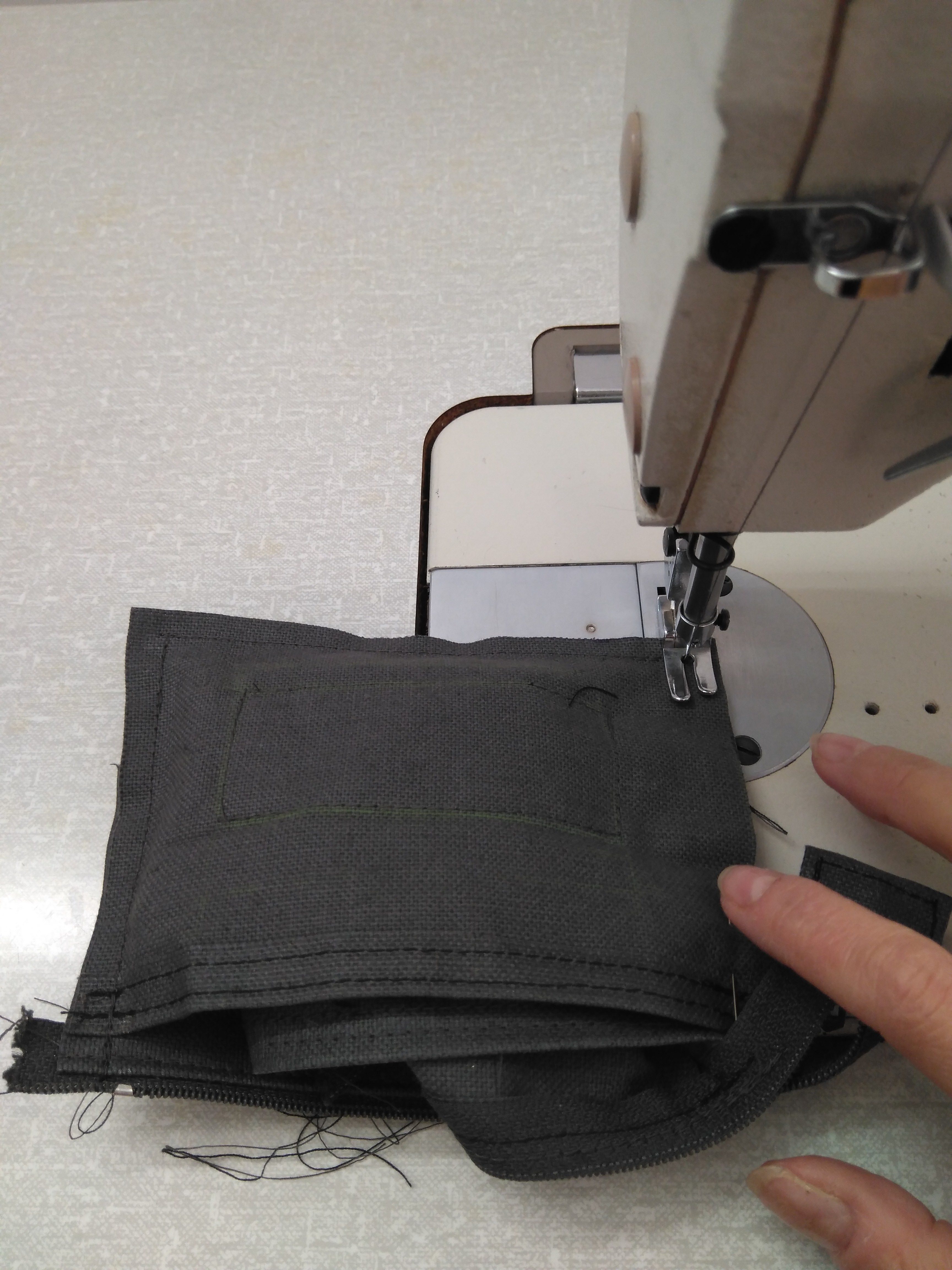 Tutorial cartera, coser el otro lado