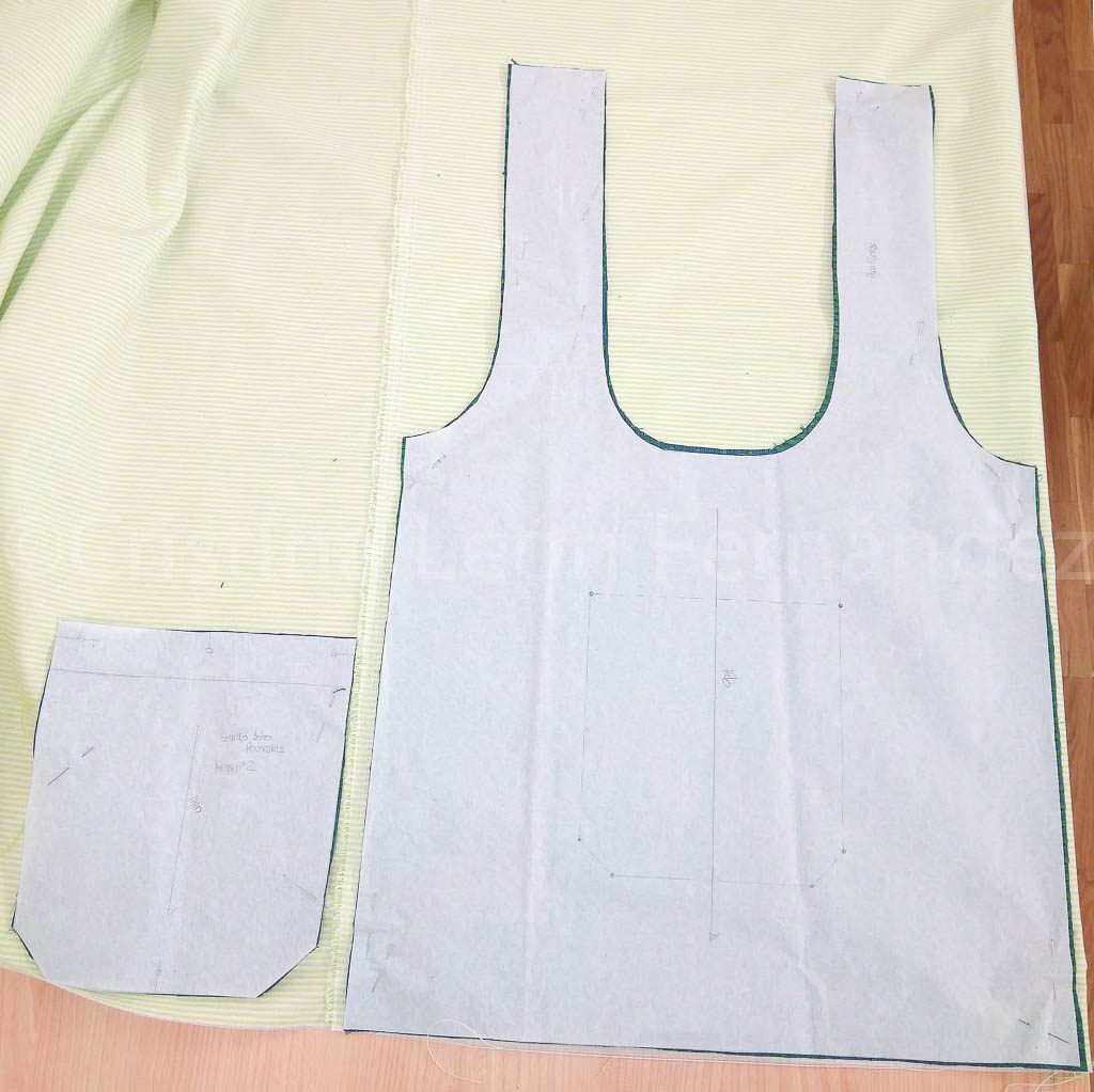Tutorial bolso camiseta reversible. Preparación para el corte