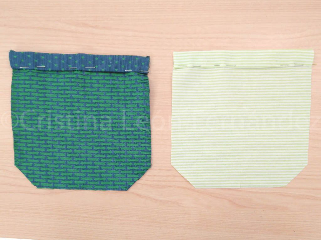Tutorial bolso camiseta reversible. Preparación de los bolsillos